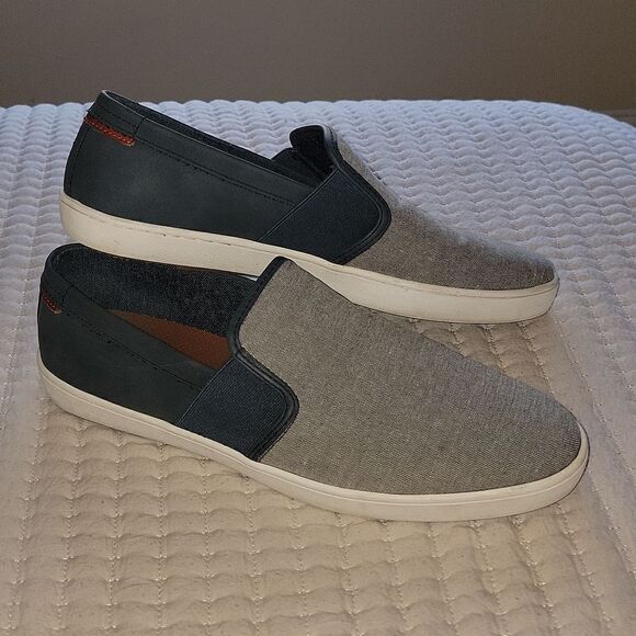 ALDO Men's Gray Denim Look & Navy Casual Slip On Comfort Loafers Size 12 - Picture 4 of 16